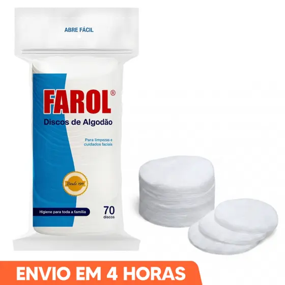 Discos De Algodão Dupla Face Limpeza Facial Remove Maquiagem Farol