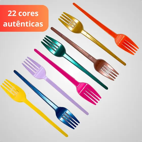 Kit Garfinhos Perolado Sobremesa Descartáveis Plástico Bolo Cor Perolizado Garfos Candy