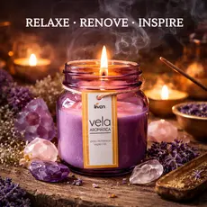 Vela Aromática Premium Vidro Tampa Cortiça Aromaterapia Relaxante Jasmim Vanilla Lavanda Decoração