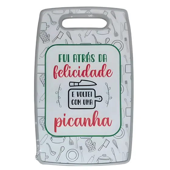 Tábua de Corte Personalizada 37x23cm Para Cozinha Churrasco Carne Legumes e Frutas Frases Exclusivas