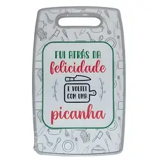 Tábua de Corte Personalizada 37x23cm Para Cozinha Churrasco Carne Legumes e Frutas Frases Exclusivas