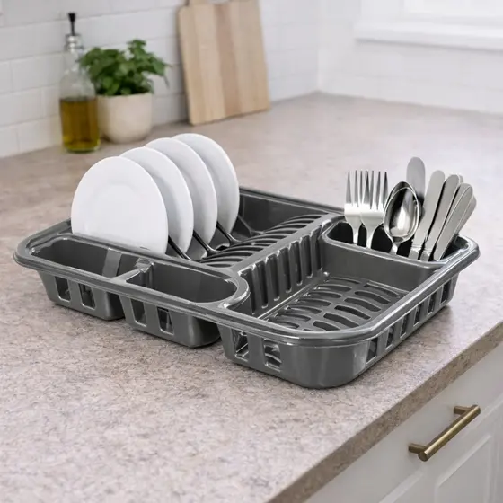 Escorredor De Talheres E Pratos Tradicional Para Cozinha Compacta