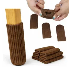 kit 8 Meias para Cadeiras Pés Móveis Proteção de Chão Tricotada Almofadas Antiderrapantes Capas Silenciosas para Mesa