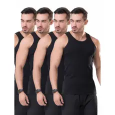 Kit 4 Regatas Masculinas Básicas Canelada