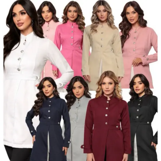Jaleco Julie botão prata várias cores Gardenia Uniformes