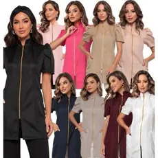 Jaleco Feminino Várias Cores Mara + Turbante Gardenia Uniformes