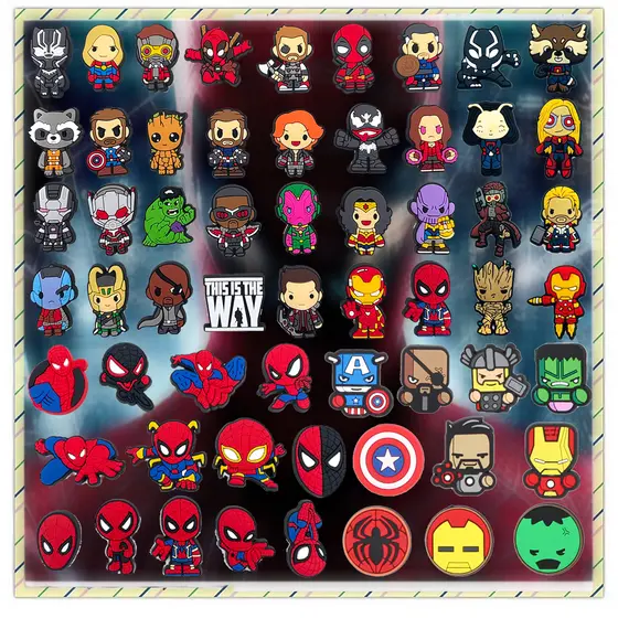 1 Pçs Série Marvel Sapatos Encantos Acessórios Decorar Chinelos Sandálias Fivela Presentes
