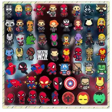 1 Pçs Série Marvel Sapatos Encantos Acessórios Decorar Chinelos Sandálias Fivela Presentes