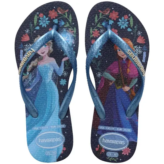 Chinelo Havaianas Infantil Slim Princesas Frozen