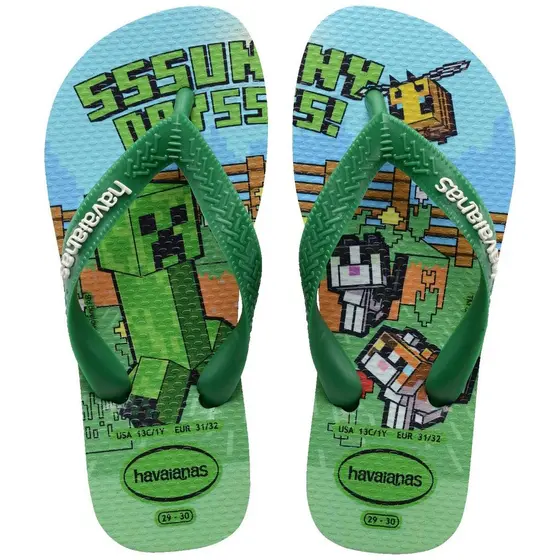 Chinelo Havaianas Infantil Minecraft