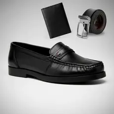 Mocassim Masculino Dockside Couro Premium + Carteira E Cinto Dia dos Pais
