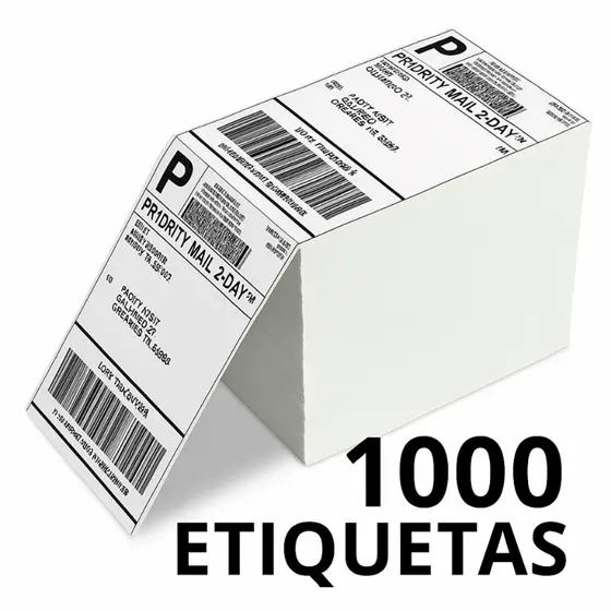 1000 Etiquetas Térmica Adesiva Resma 10x15 cm E-commerce Zebra Elgin Impressora Envios Sem Ribbon