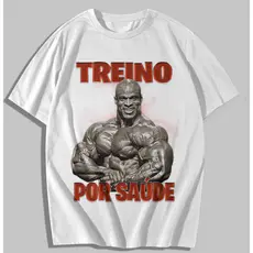 Camiseta Treino por saúde Camisa musculação treino academia Roonie coleman
