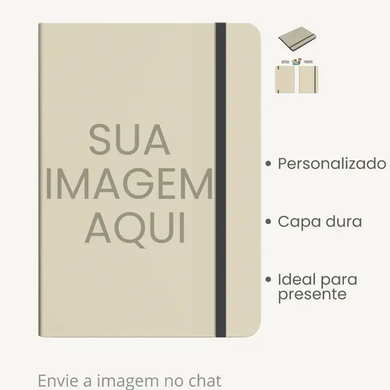 Caderno Personalizado com Sua Imagem | Capa Dura, Papel Pólen 90g, Ideal para Presente Único Premium