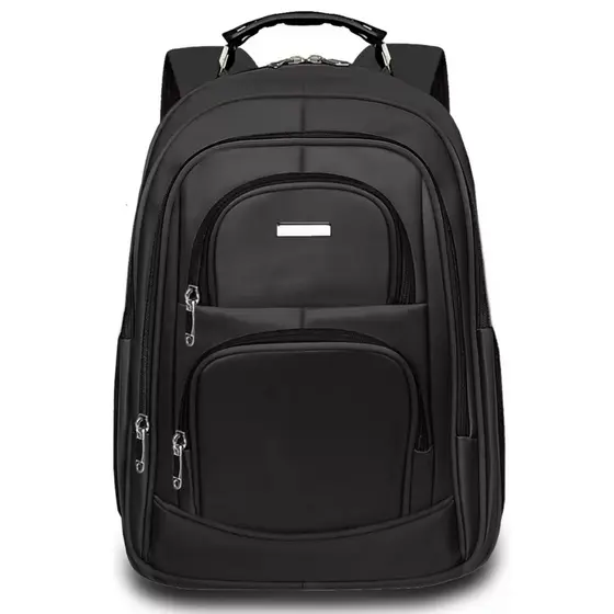 Mochila Bolsa Escolar Preta Simples Elegante - Escola Faculdade Viagem - Resistente a Água Reforçada