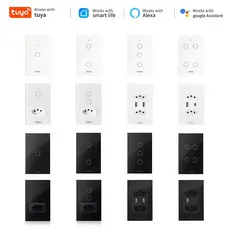 COIBEU Interruptor inteligente de toque wifi remoto 1 2 3 4 6 de luz de ganga controle de voz tuya
