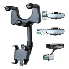 Suporte Universal De Celular Gps Espelho Retrovisor Veicular Carro Multifuncional 360 Oberon OR-SP08