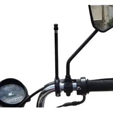 Antena Corta Pipa Cerol Para Moto Retrátil Aço Inox 7 Estágios Dobrável Para Guidão Ou Retrovisor