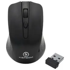 Mouse Sem Fio Preto Kapbom Ka-633 1200dpi 4 Botões Wireless Ergonômico