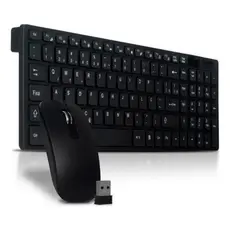Kit Teclado Wireless Ultra Fino + Mouse + Capa Protetora Sem Fio Confortável E Silencioso