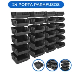 Porta Parafuso 24 Caixa Plastica Organizador Gaveteiro Ferramentas