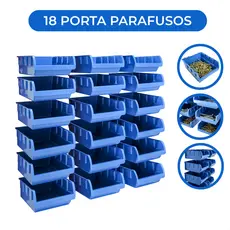 Painel Porta Parafuso 6/12/18/24 Caixa Organizador Gaveteiro Ferramentas