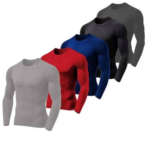 Kit 5 Camisetas Térmica Proteção Uv 50+ Segunda Pele Blusa Masculina Treino Academia Sortidas