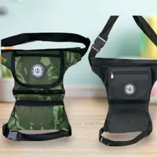 kit pochete cartucheira de perna motoboy, camping painball camuflado e preto REF 353.