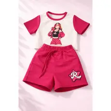 Conjunto infantil e juvenil Emily Vick blusa +short saia