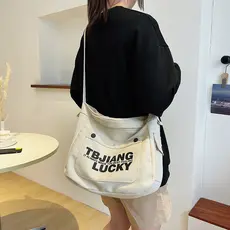 Bolsa Feminina Nova Moda de Lona Grande Capacidade com Alça para Crossbody