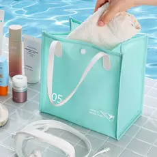 Sacola Transparente para Praia e Piscina Bolsa de PVC Cristal Impermeável para Viagens