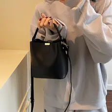 Bolsa Feminina de PU Moda Crossbody, Ombro e Mão para Trabalho, Passeio e Escola