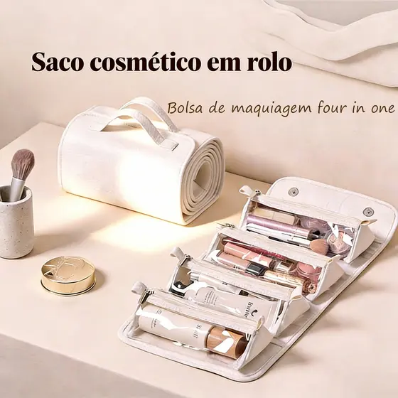 Necessaire Organizadora Viagem Portátil Multifuncional Viagem Removível De Cosméticos Bolsa Maquiagem Grande Resistente