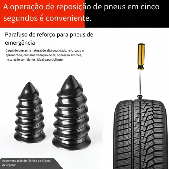 Kit De Pregos De Reparo De Pneus A Vácuo Pneus Para Carro E Motocicletas Reparo De Pregos