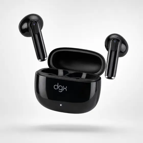 Fone Bluetooth 5.4 Sem Fio DGX In Ear Preto Touch Microfone Case Carregador Earfone Android iOS