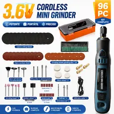 Kit 96 peças Mini Esmerilhadeira Sem Fio Conjunto De Elétrica Polidora Kit De Perfuratriz