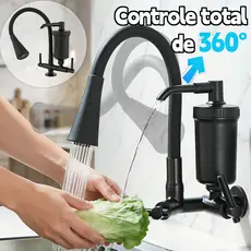 Torneira Preta Com Filtro Para Cozinha Torneira Flexivel de Parede CozinhaTorneira Preta Gourmet Parede Filtro
