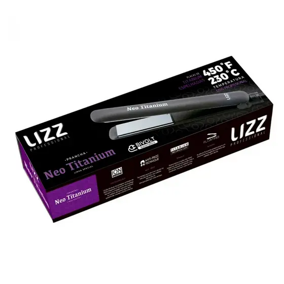 Prancha Neo Titanium Bivolt 230ºc - Lizz 110V/220V