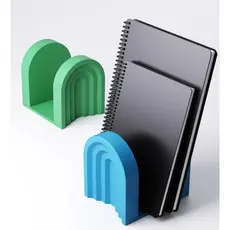 Suporte Livros ORGANIZADOR LIVROS CADERNOS AGENDAS Plastico Organizador de Mesa Escritorio Minimalista Impressao 3d