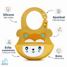Babador Bebê Menino Menina de Silicone Impermeável Para Pegar Migalhas