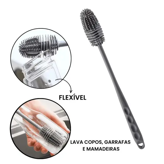 Escova De Limpeza Multiuso Para Lavar Garrafas e Mamadeiras