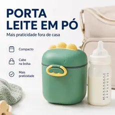 Porta Leite em Pó Bebê Com Dosador e Nivelador Prático Para Passeios, Viagens e Mamadeiras