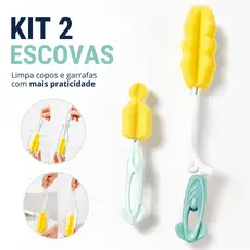 Escova De Limpeza Mamadeira Garrafa Copo Esponja