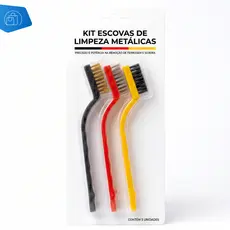 Escovas de Aço Multiuso Kit 1/2/3 Latão e Nylon Limpeza Pesada e Profissional Churrasqueira Grelha