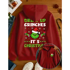Moletom Grinch Natal P Sair Blusa De Frio Unissex Confortavel Estampa Frente e Costas Em DTF