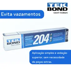 Veda Rosca Líquida 204 100g Flanges e Roscas Branco Vedante Forte Fácil Aplicação - TEK BOND