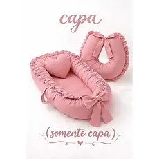 Capas Ninho Redutor de Berço E Almofada De Amamentação Laço E Zíper
