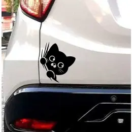 adesivo gatinho no porta-malas 24x20cm para carro e caminhão