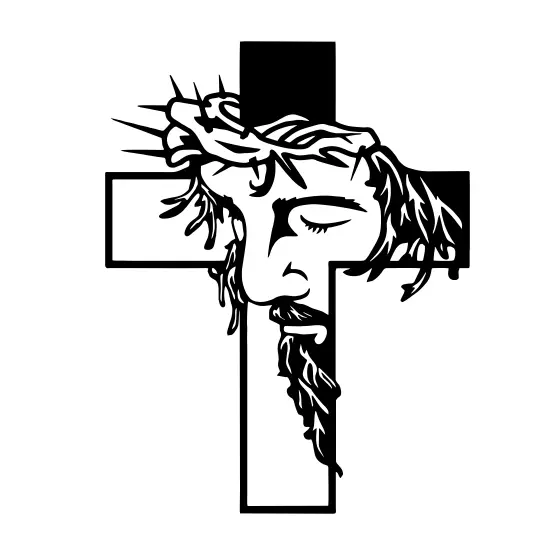 adesivo jesus cristo cruz 25cm  para para brisa de caminhão