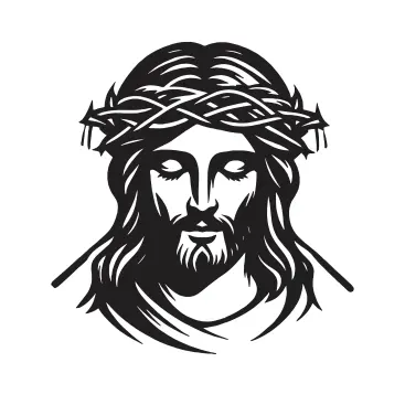 adesivo jesus com coroa de espinho 15x15cm para carro moto e caminhão